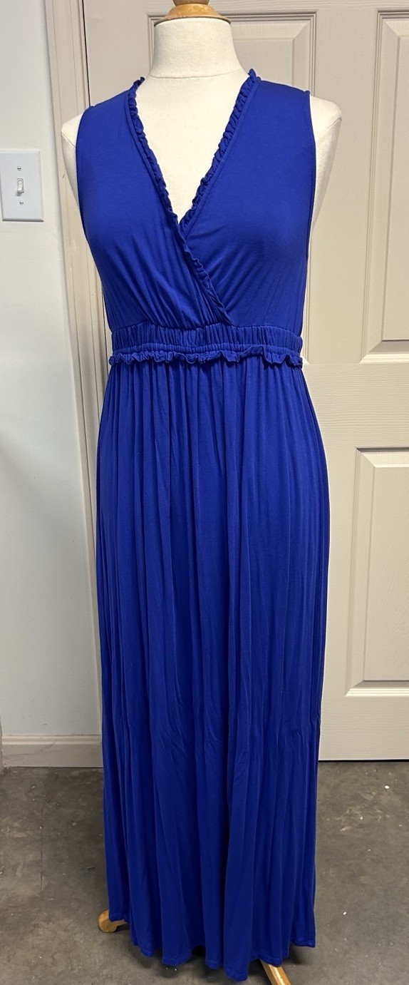 Spense Saturated Periwinkle Color Knit Maxi Dress Size S/P