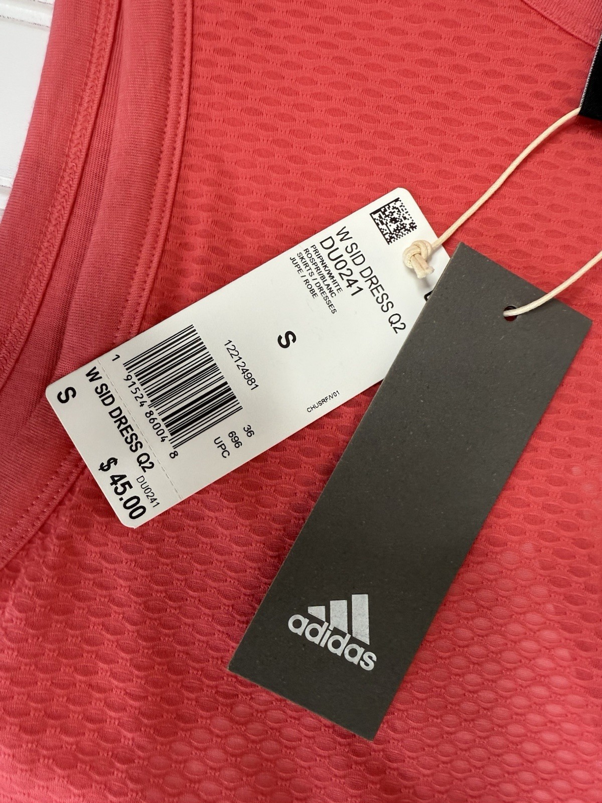 Adidas Women’s SID Logo Sleeveless Mesh Dress Small NEW. 1326