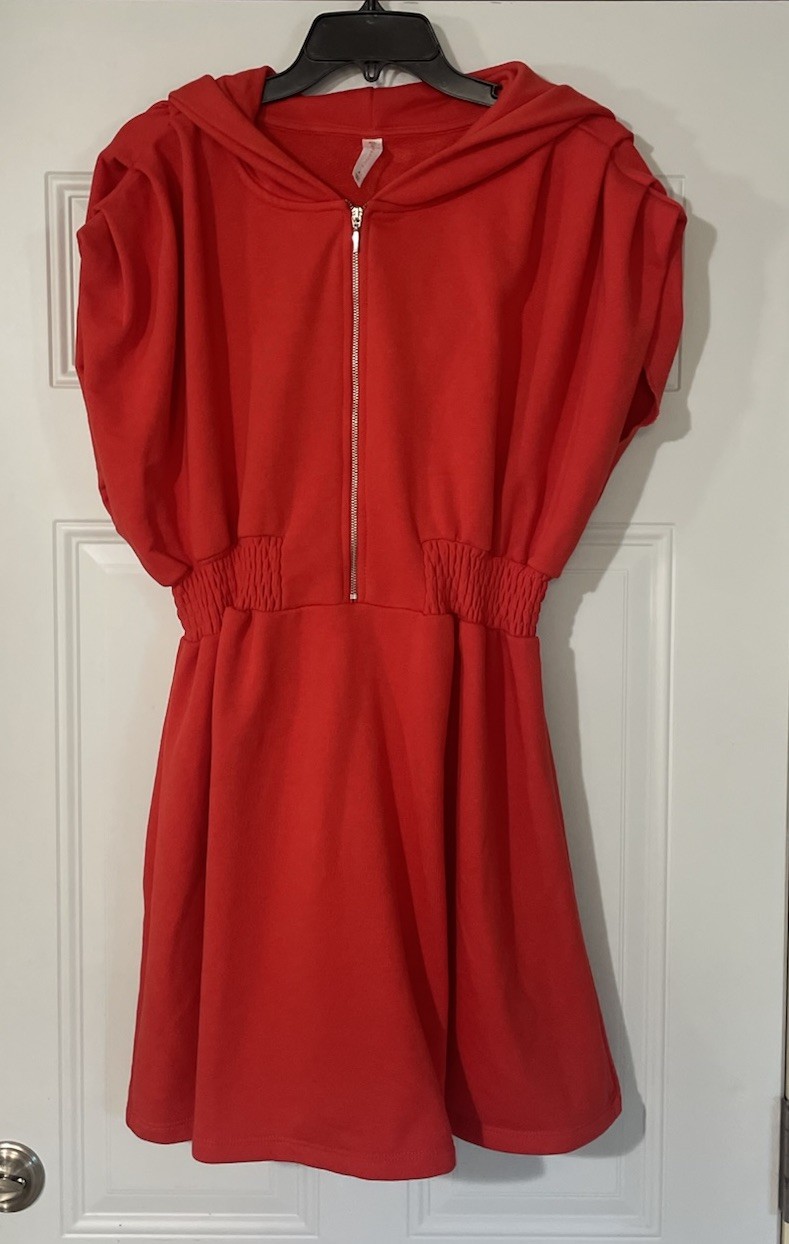 Daily Practice Anthropologie Half-Zip Hoodie Mini Dress Sweatshirt Dress Medium