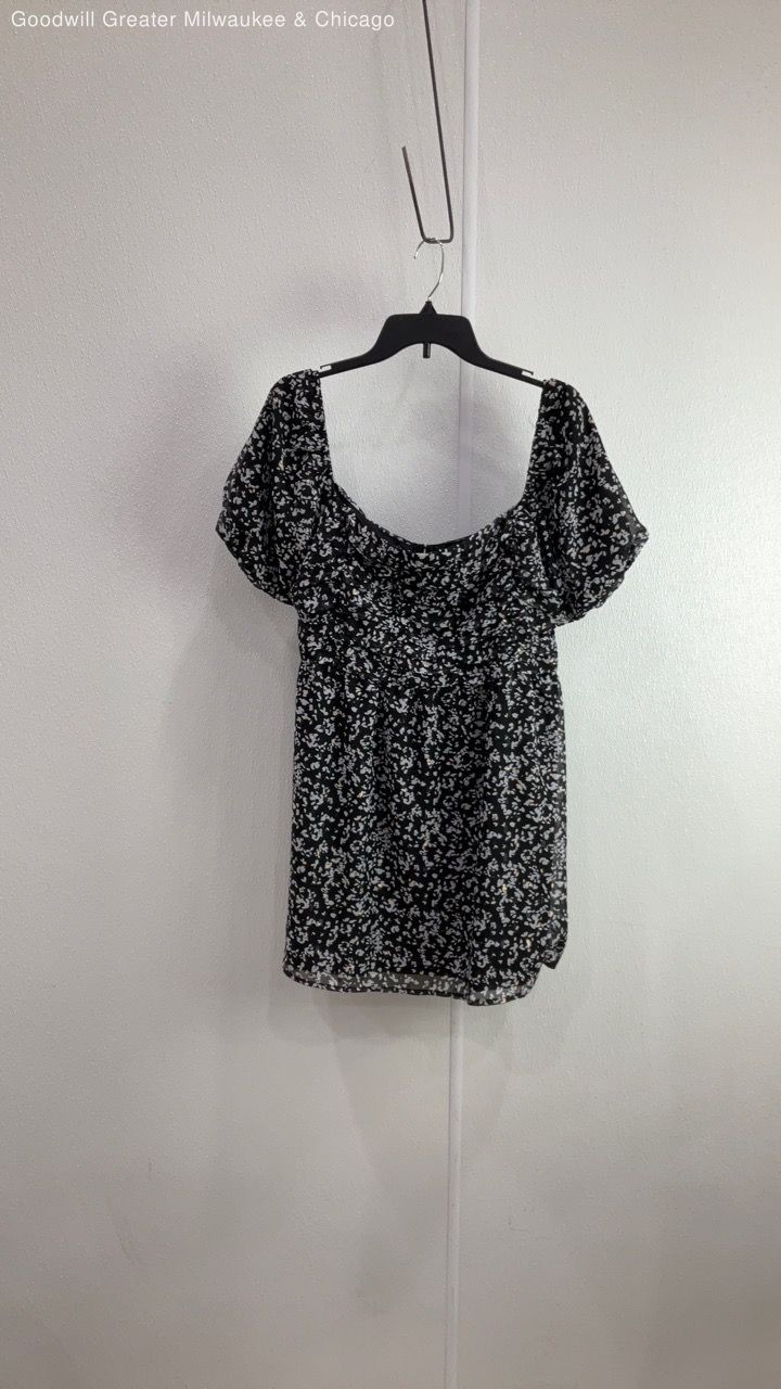 NWT Miami For Francesca’s Women’s Size XL Black and White Floral Dress