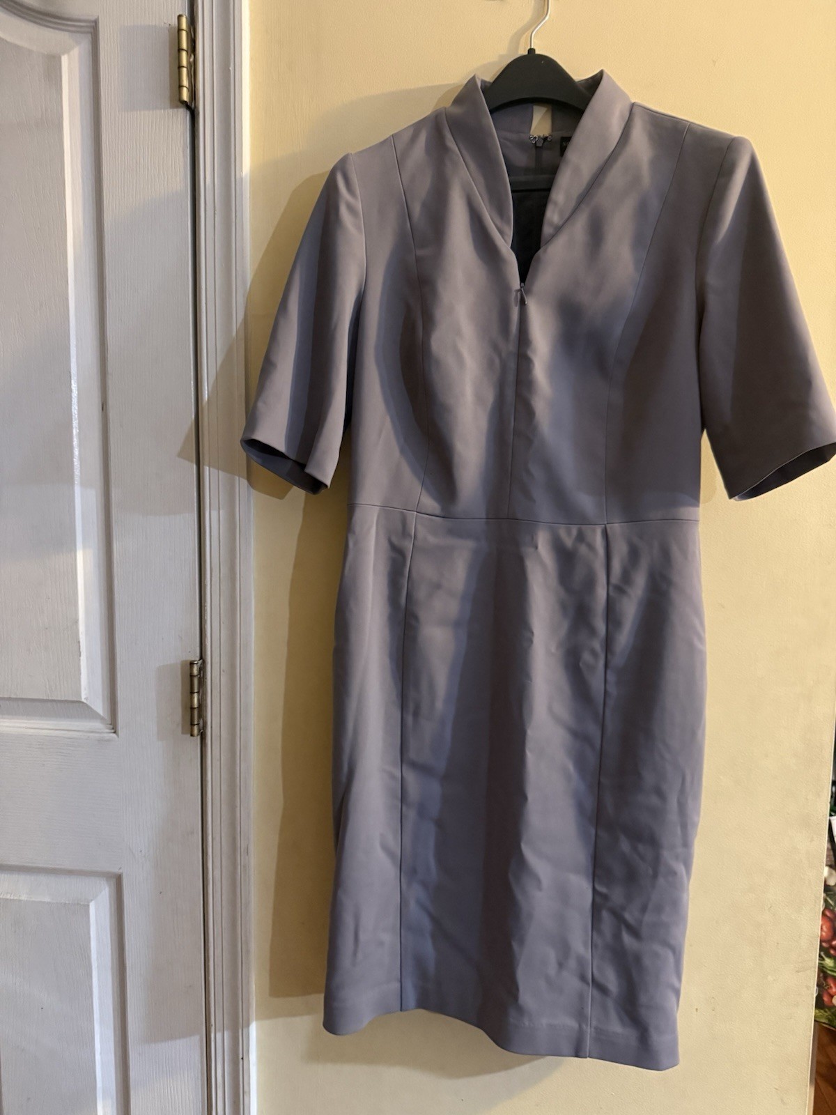 Sleeved Nora Gardner Evelyn Dress Charcoal , Zip Front, Knee Length, Size 12