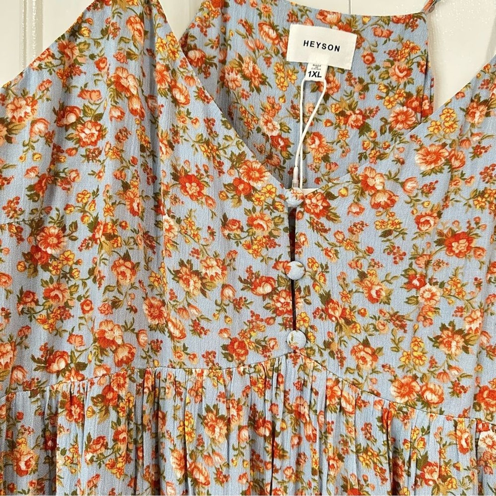 HEYSON Take Your Chances Full Size Floral Halter Neck Maxi Dress Size 1XL