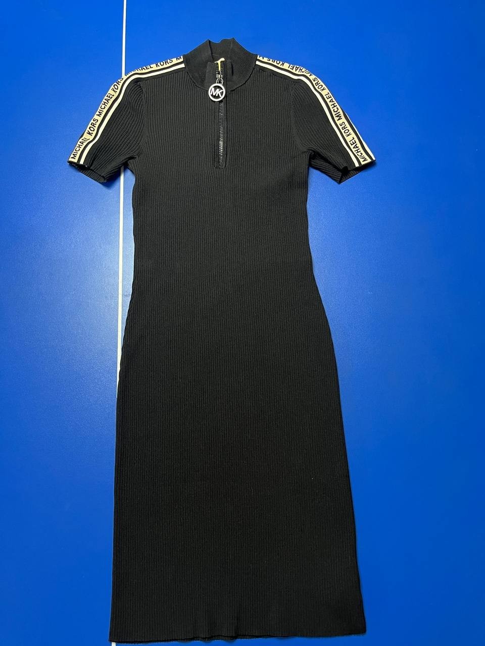 Michael Kors Black Half-Zip Mini Dress
