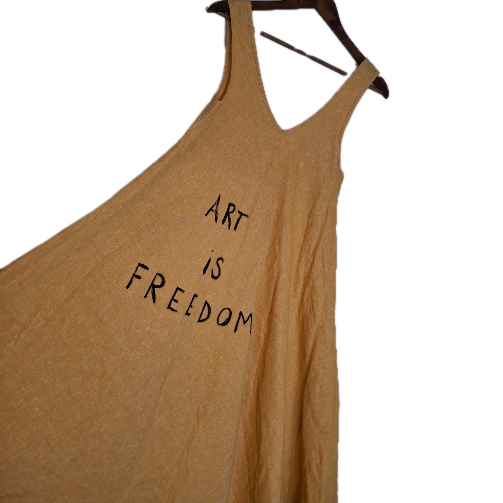 Art Is Freedom Ana Vasconcelos Dress Made In Portugal Designer Oversized Linen