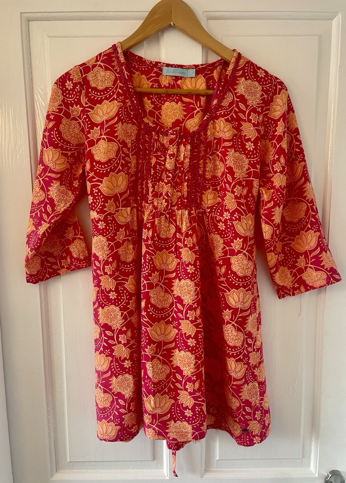 Joe Browns, Colourful 3/4 Sleeve Mini Dress, Size 10