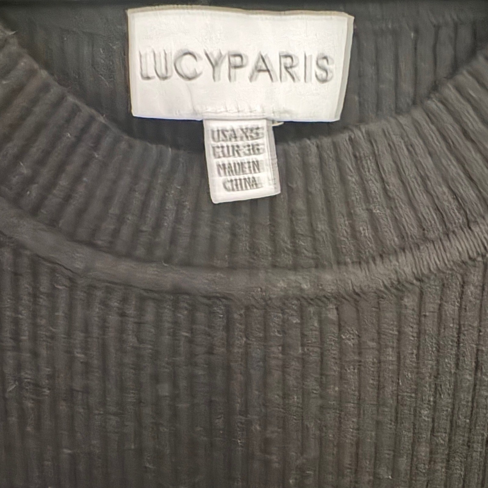 Lucy Paris Black Mixed Knit Dress | XS