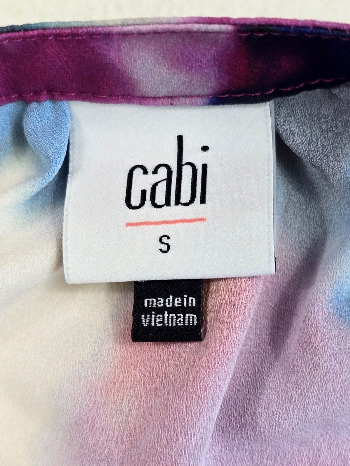 Cabi Womens Small Multicolor Tie-Dye Halter Sun Dress