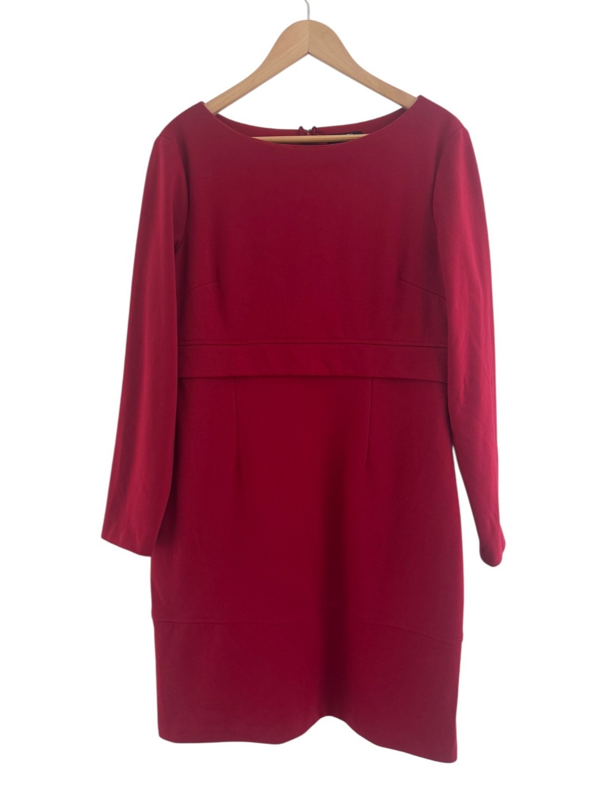 Chaps Ponte Knit Long Sleeve Sheath Dress Size 16 Holiday Christmas Party Work