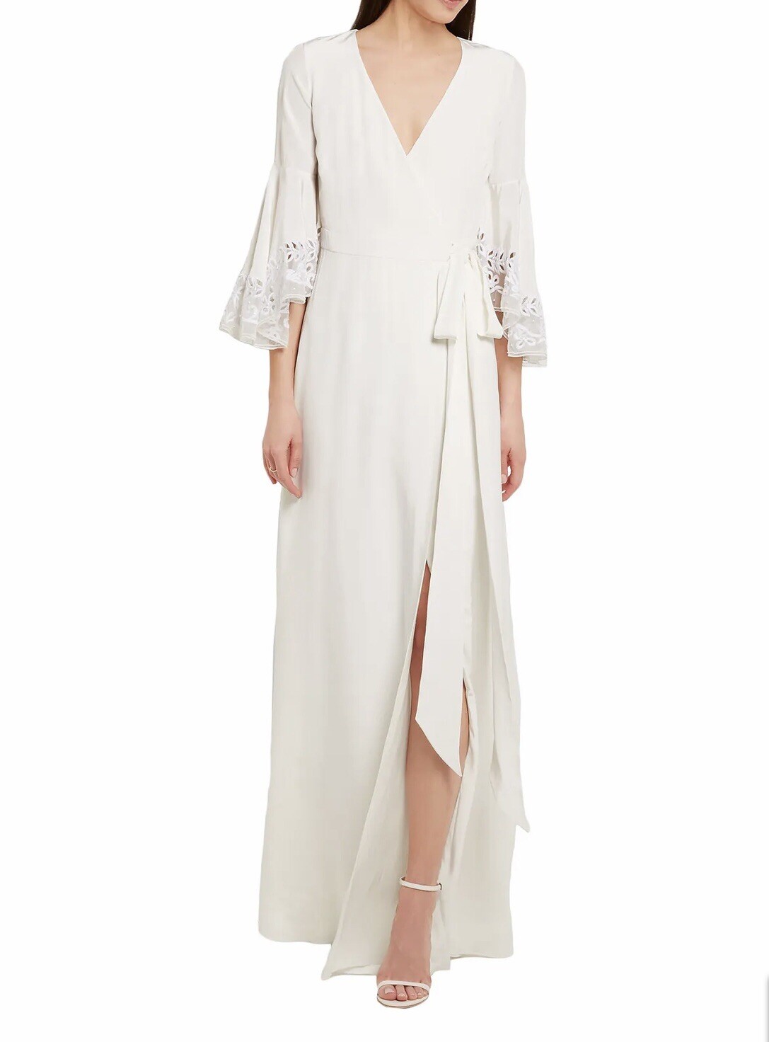 NWT Temperly London Embellished Silk Crepe De Chine Wedding Dress Size 2