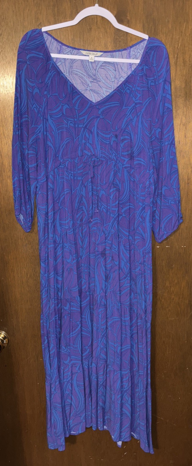 Pioneer Woman Tiered Floral Maxi Dress Blue Size XL