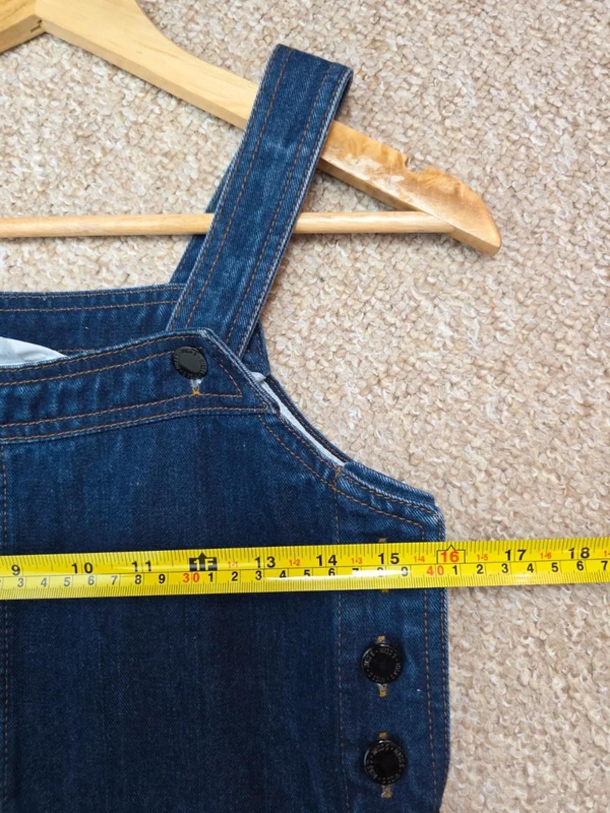 Miss Selfridge Denim Mini Dress Size 8 | Pinafore Dungaree Dress | Blue