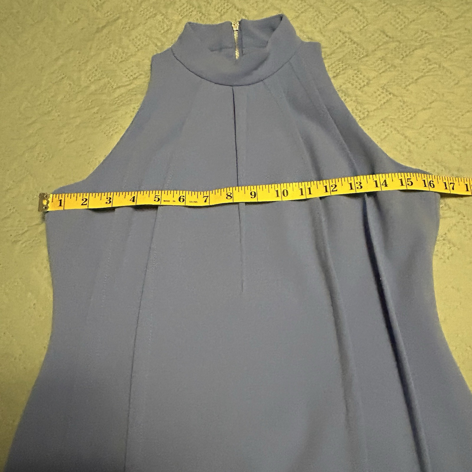 Antonio Melani Sleeveless Blue Turtle Neck Back Zipper Dress Size 4
