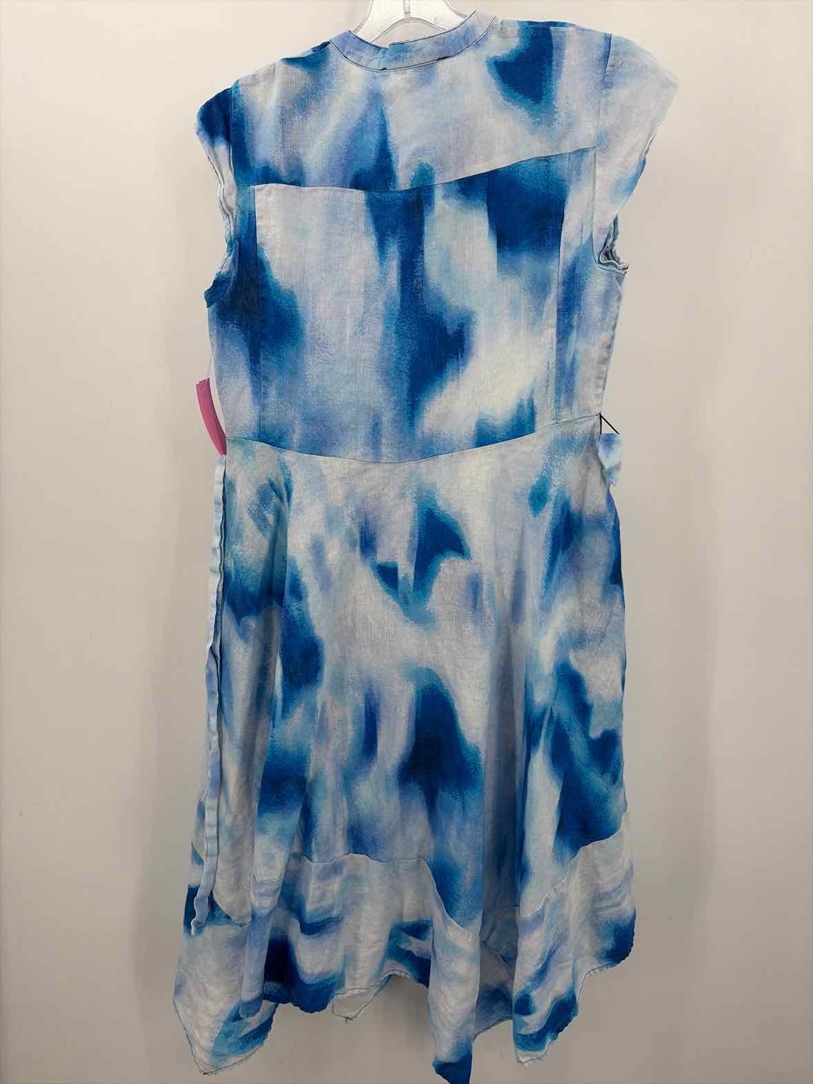 Pre-Owned Pure DKNY Blue Size Small Midi Short Sleeve Dress