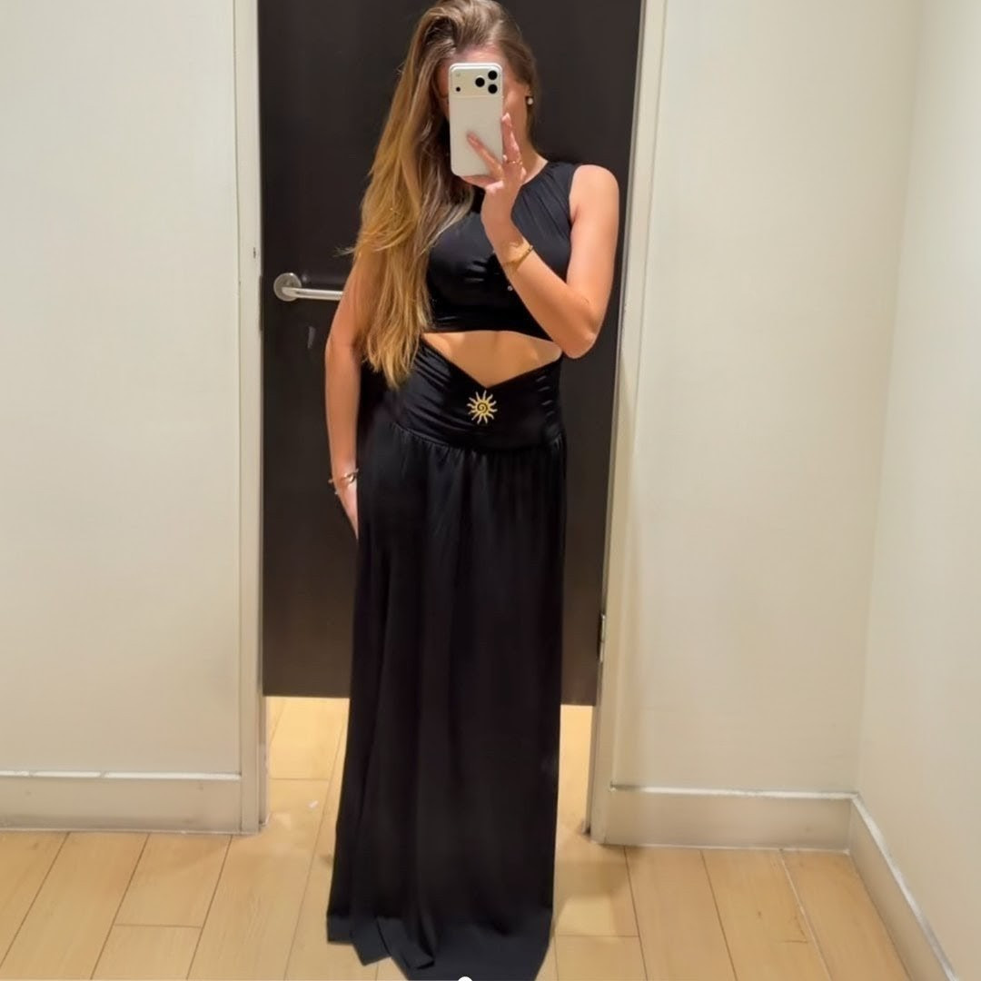 BNWT H&M Cutout Maxi Dress Black 1336280001 Sizes XS, S, M, L