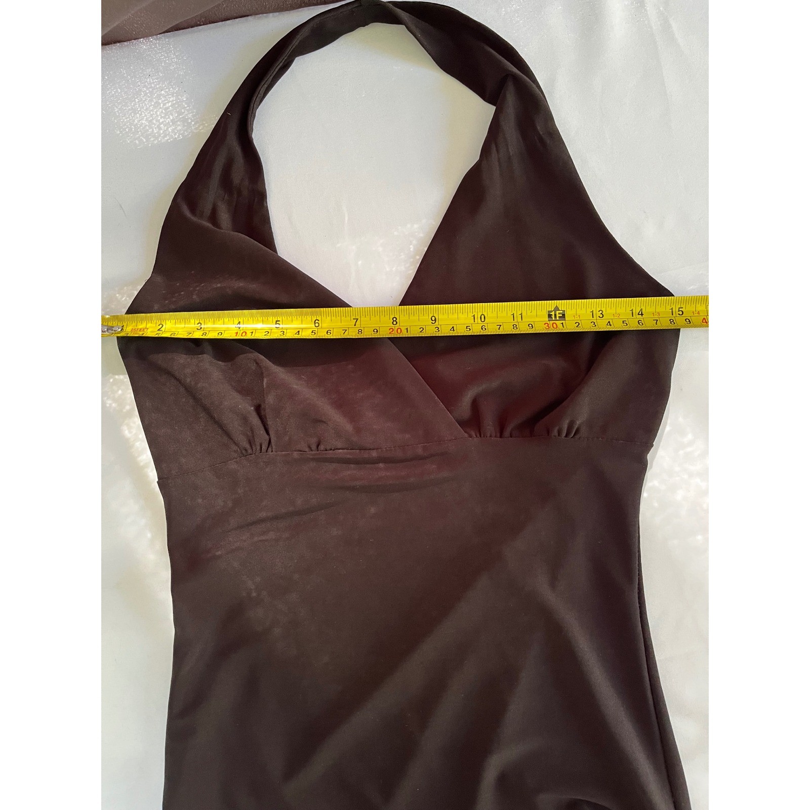 Lipstick Y2K Black Halter Dress Flounce Hem Bodycon Mini Dress M Made USA