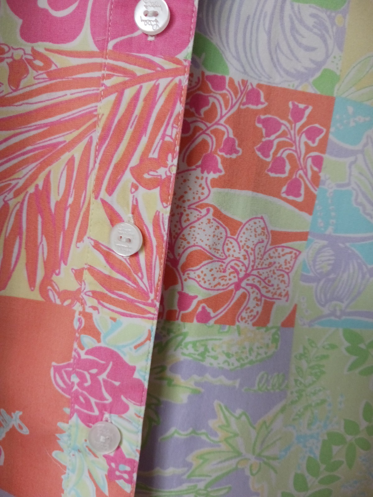Vintage Lilly Pulitzer White Label Patchwork Dress RARE Tropical