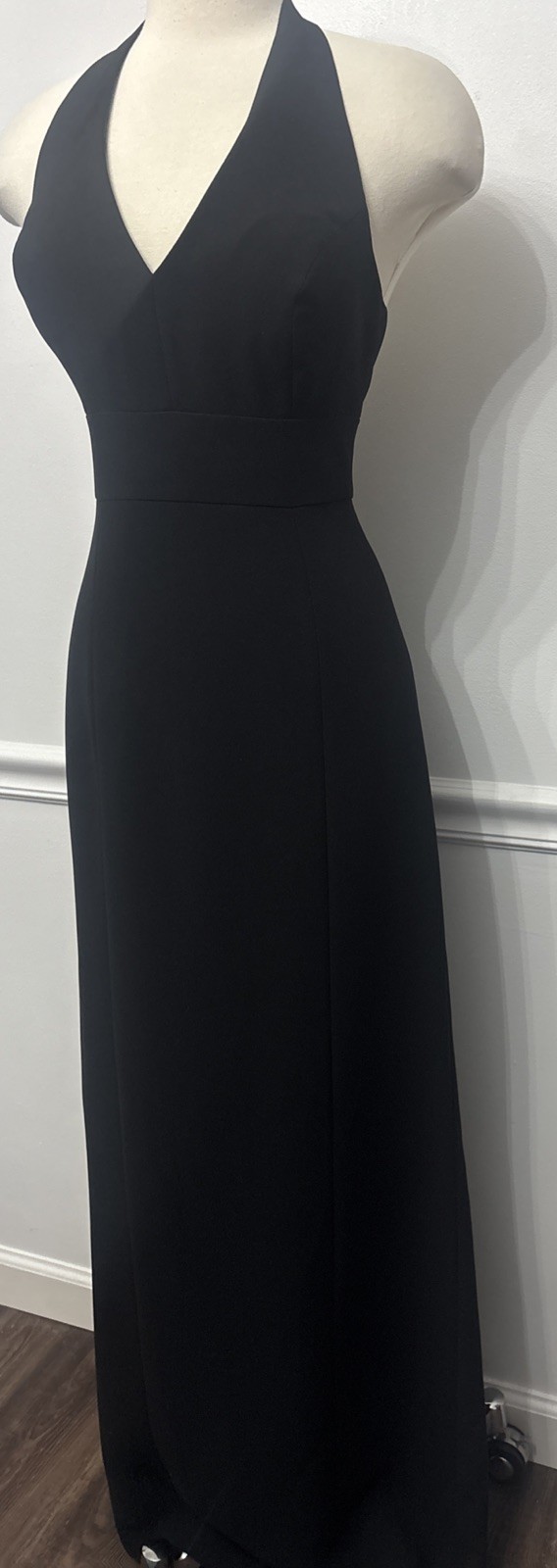 Calvin Klein Black Sexy Classic Halter Gown Formal Evening Dress Size 4 NWOT
