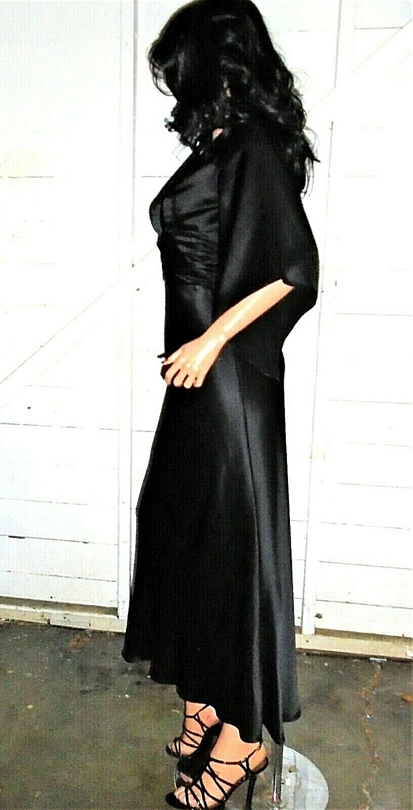 A.B.S. Collection Black Cocktail Maxi Dress 6 NWT $415