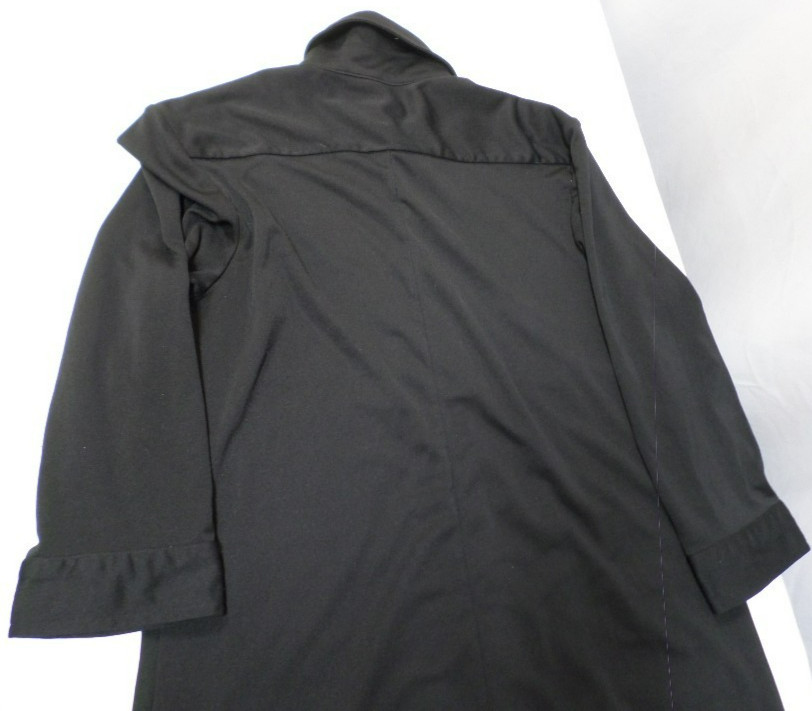 DESIGNER EXPRESS 100% POLYESTER LONG SLEEVE BUTTON UP BLACK DRESS SIZE 9/10