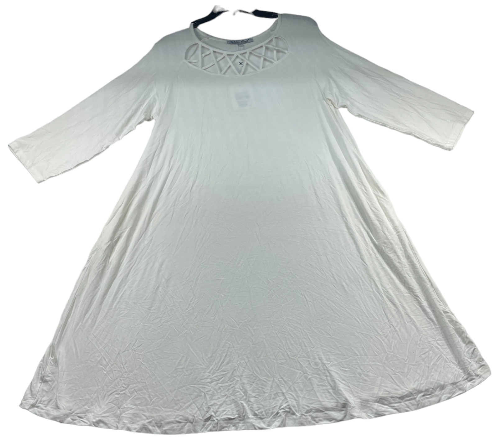 White Mark Swing Dress Womens Plus size 1X White Criss Cross Neckline New