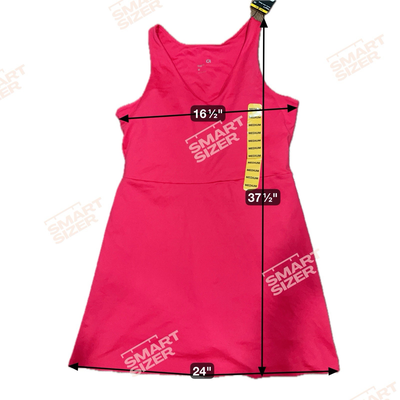 GapFit Active Dress Size Medium Red Bra Hidden Biker Shorts Pocket