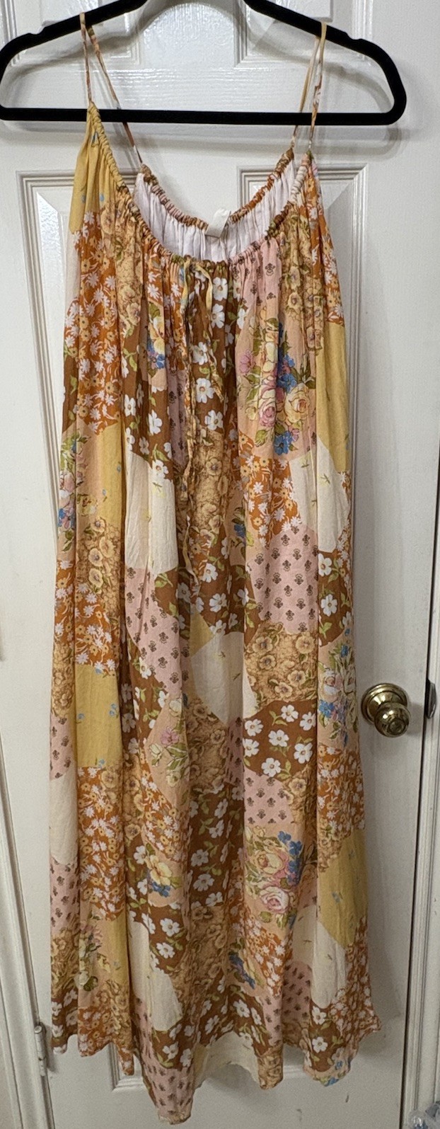 Spell Women’s Yellow Boho Floral Print Sleeveless Dress Size Small
