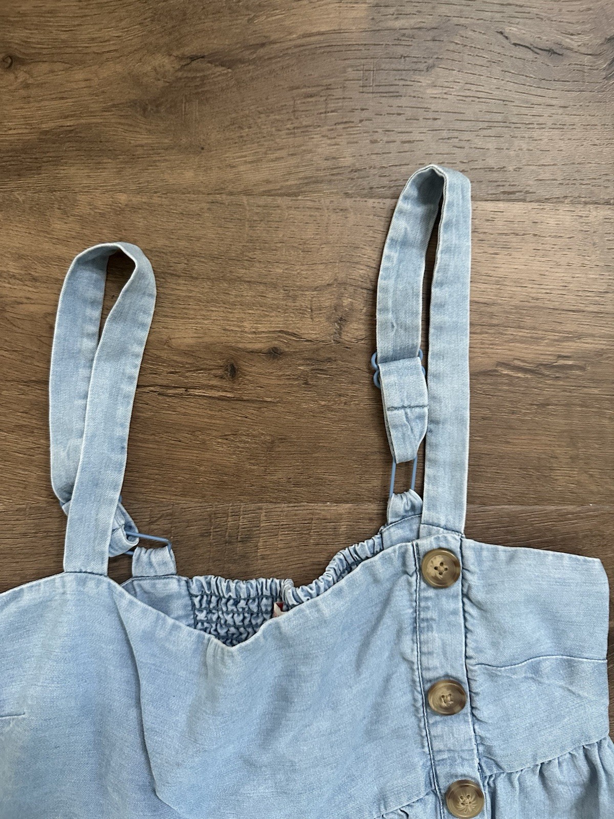 Urban Outfitters Side Button Chambray Denim Babydoll Medium Hps Length 33’
