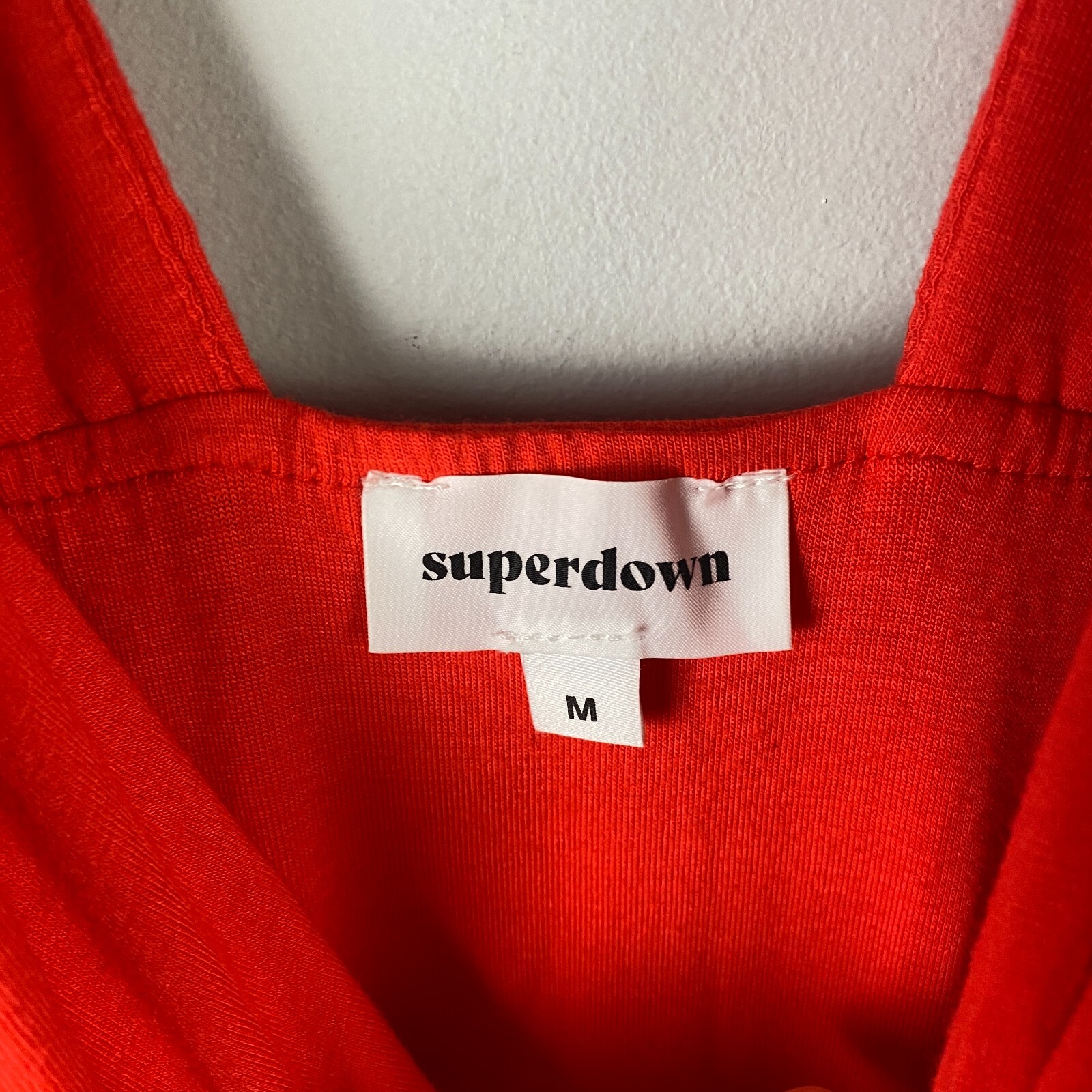 Superdown Erika Plunging Maxi Dress Size M Red Bodycon Backless Slit NEW