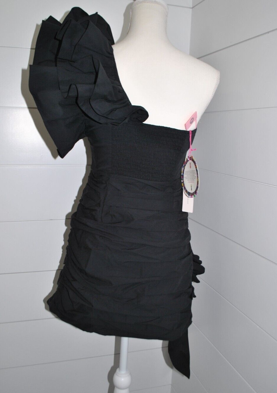 CELIA B Anthropologie KAIA Ruffle Black Mini Dress size M NWT $399 SOLD OUT