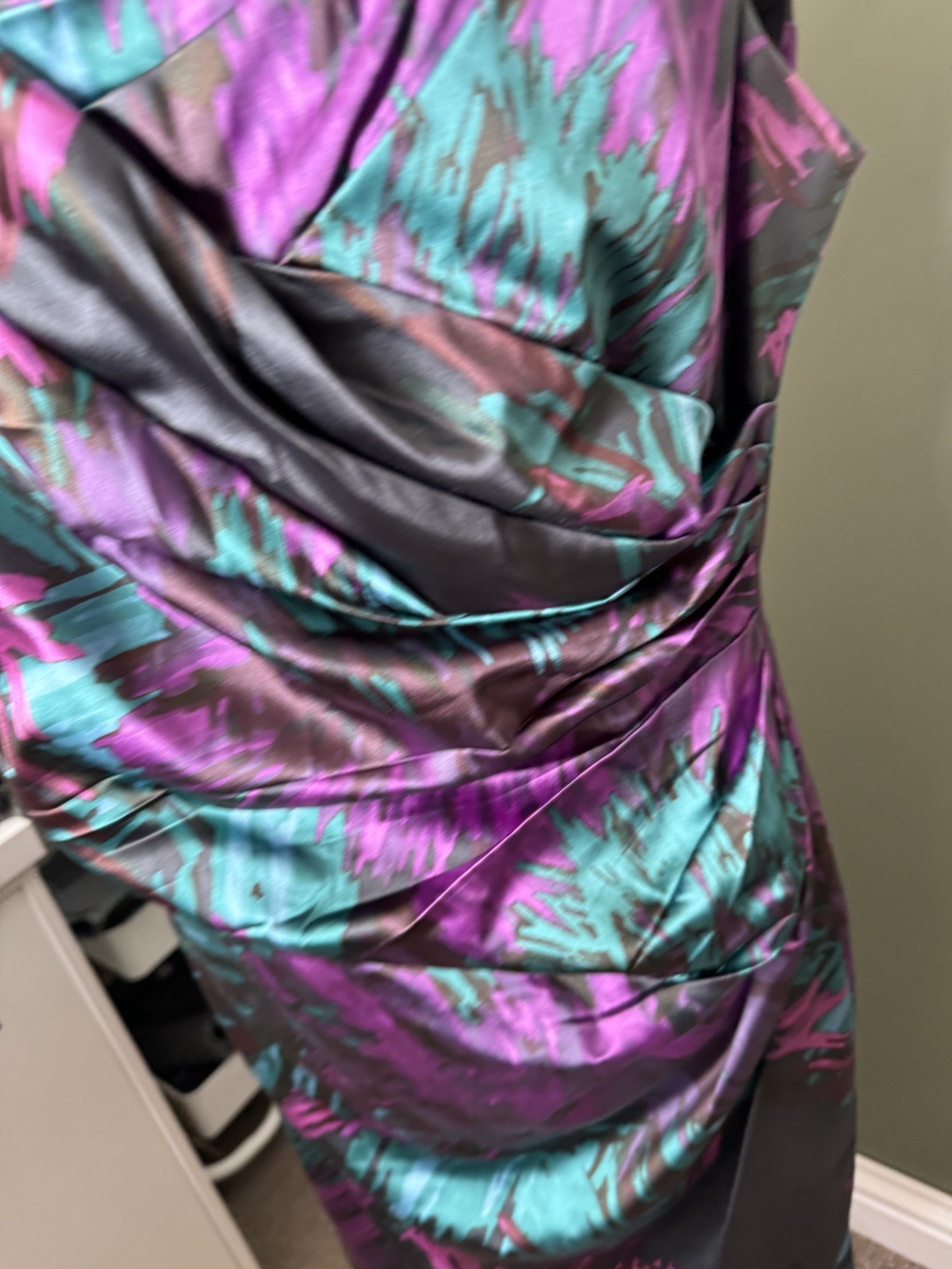 Coast floral ladies fitted size 18 cap sleeve dress