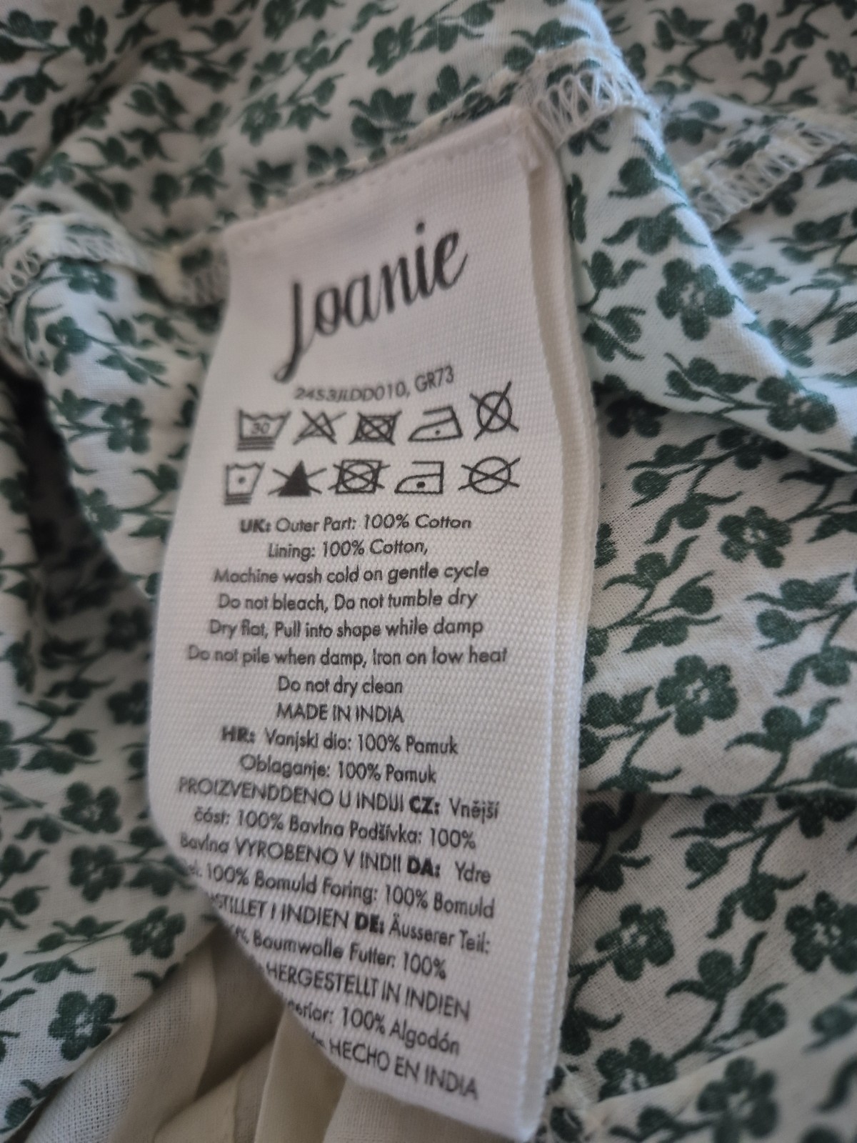 JOANIE Cottagecore Prairie Size 12 Green Floral Maxi Dress- Lace Trim-New Tagged