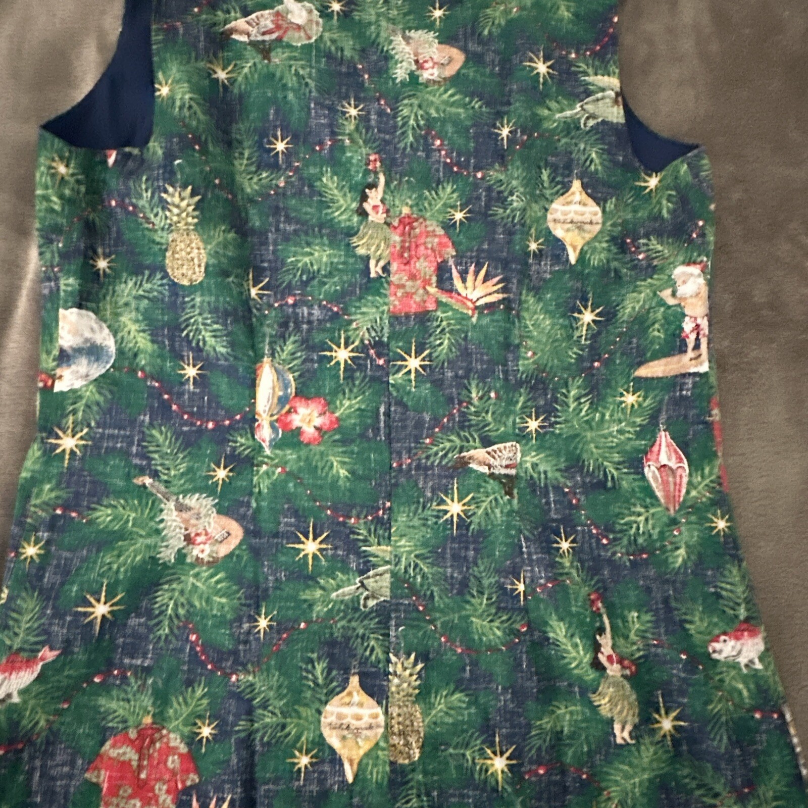 NWT 2022 REYN SPOONER Christmas Mele Kalikimaka Zipper Size 4 Women’s Dress
