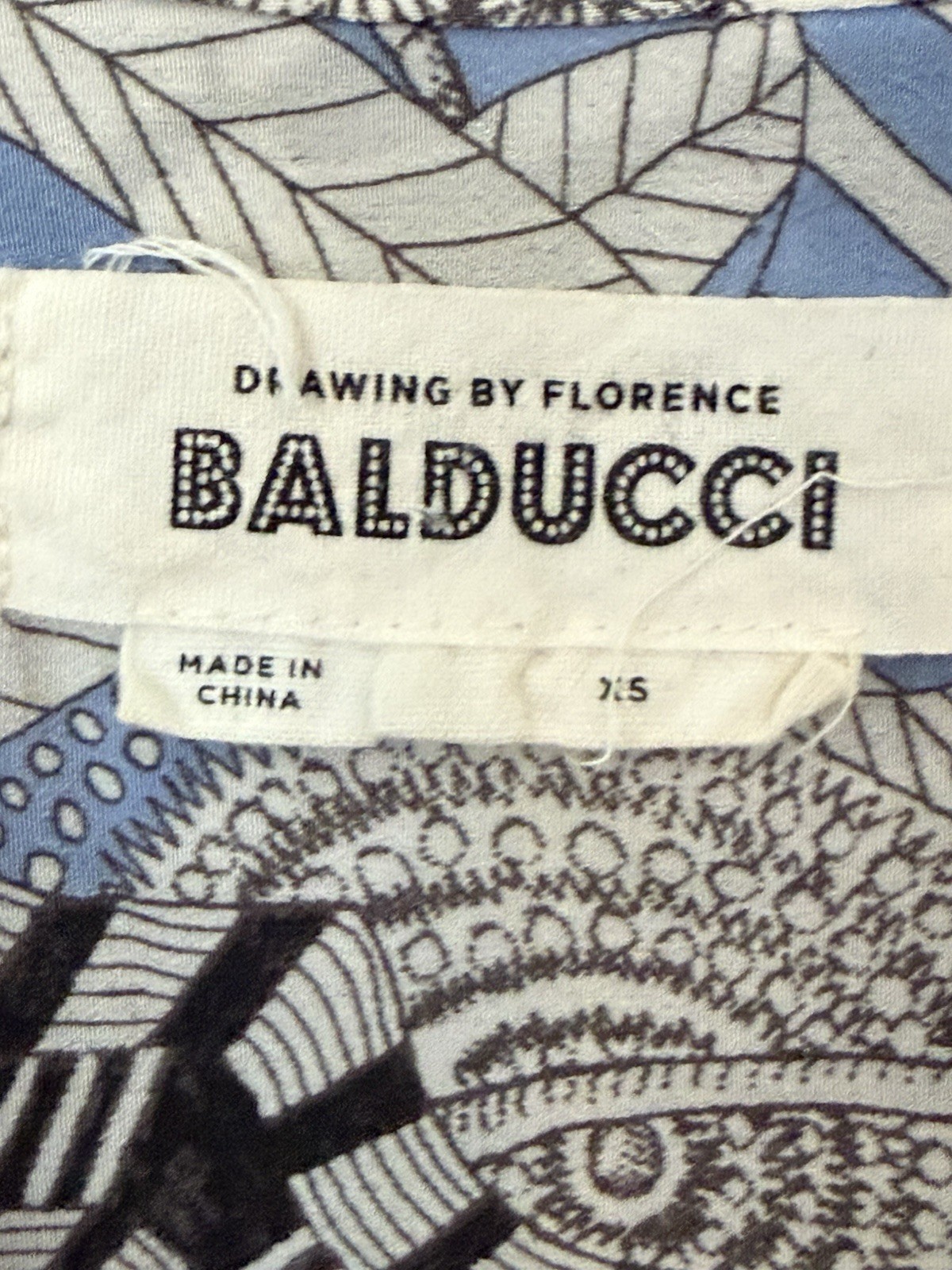 Anthropologie Drawing By Florence Balducci Cleo Silk Dress Abstract Print XS