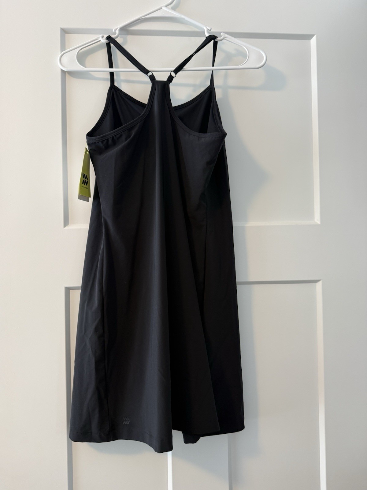 All In Motion Flex Strappy Tank Dress Black XS Moisture Wicking UPF 50+