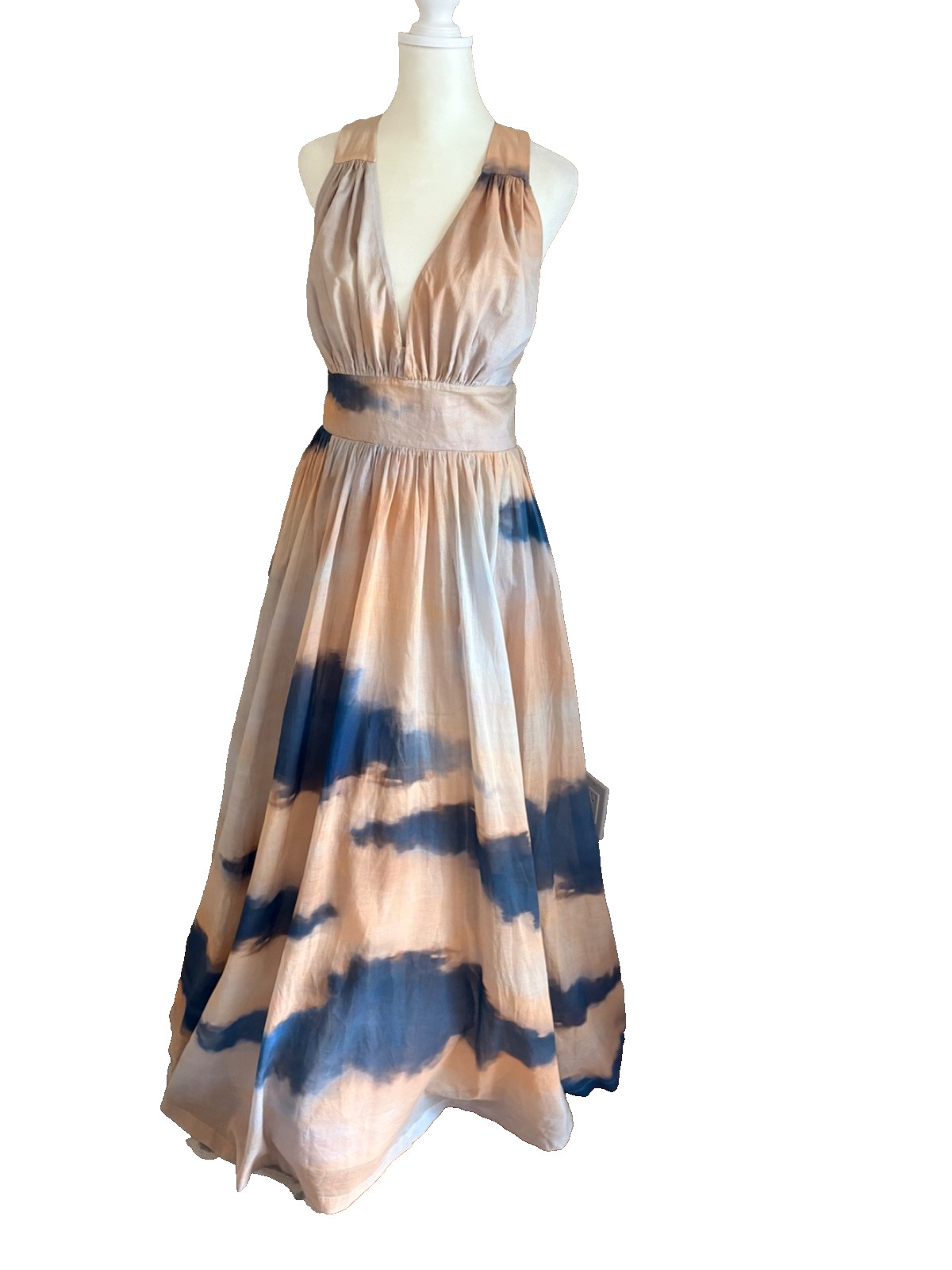 Hope for Flowers by Tracy Reese Printed V-Neck Cross-Back Petticoat Dress – Sz L