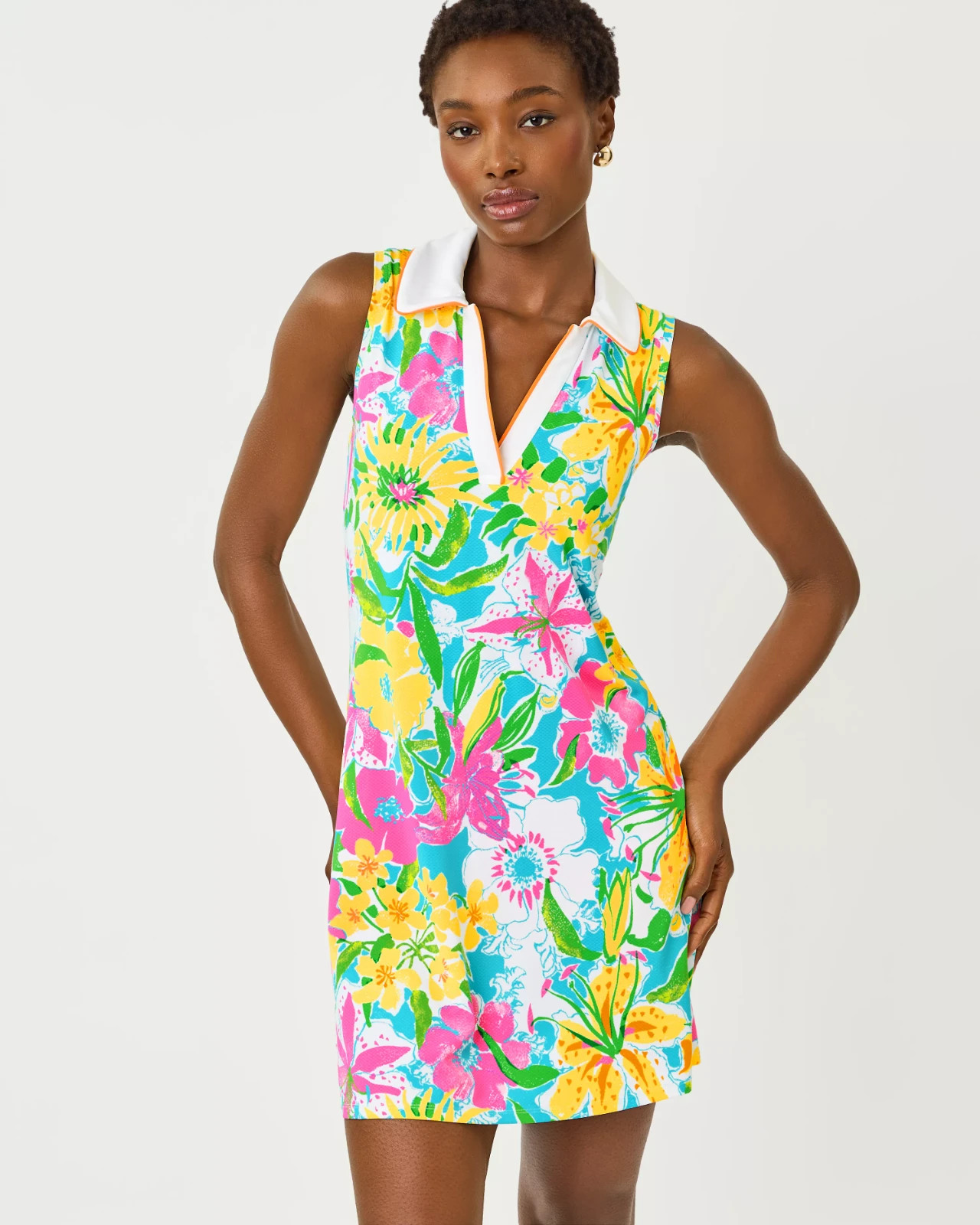 NWT Lilly Pulitzer UPF 50+ Luxletic Cayo Costa Sleeveless Dress Multi Lovely….