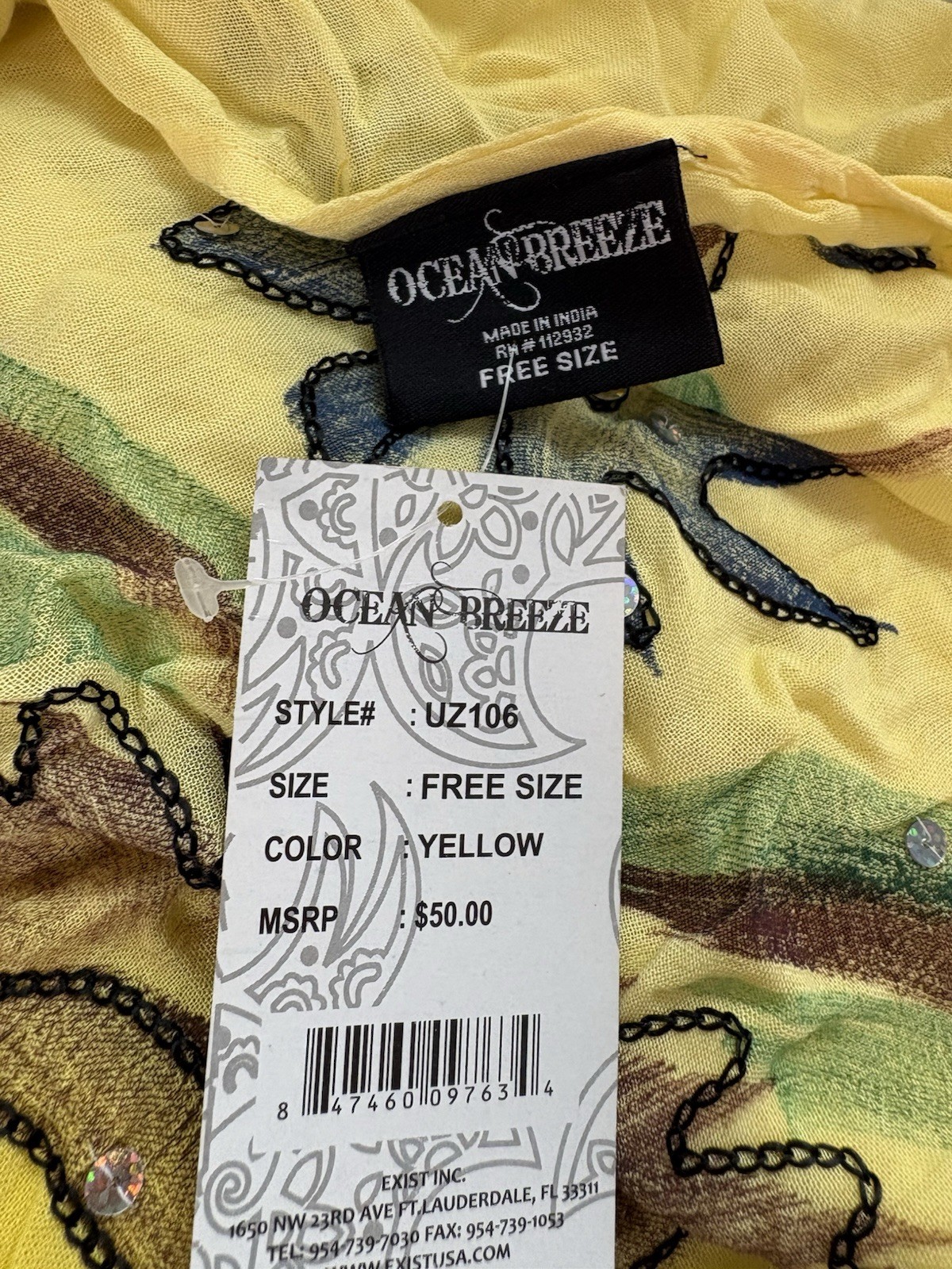 NWT Dress Yellow Floral Beachwear Cruise Resort Vacation Beach Party READ