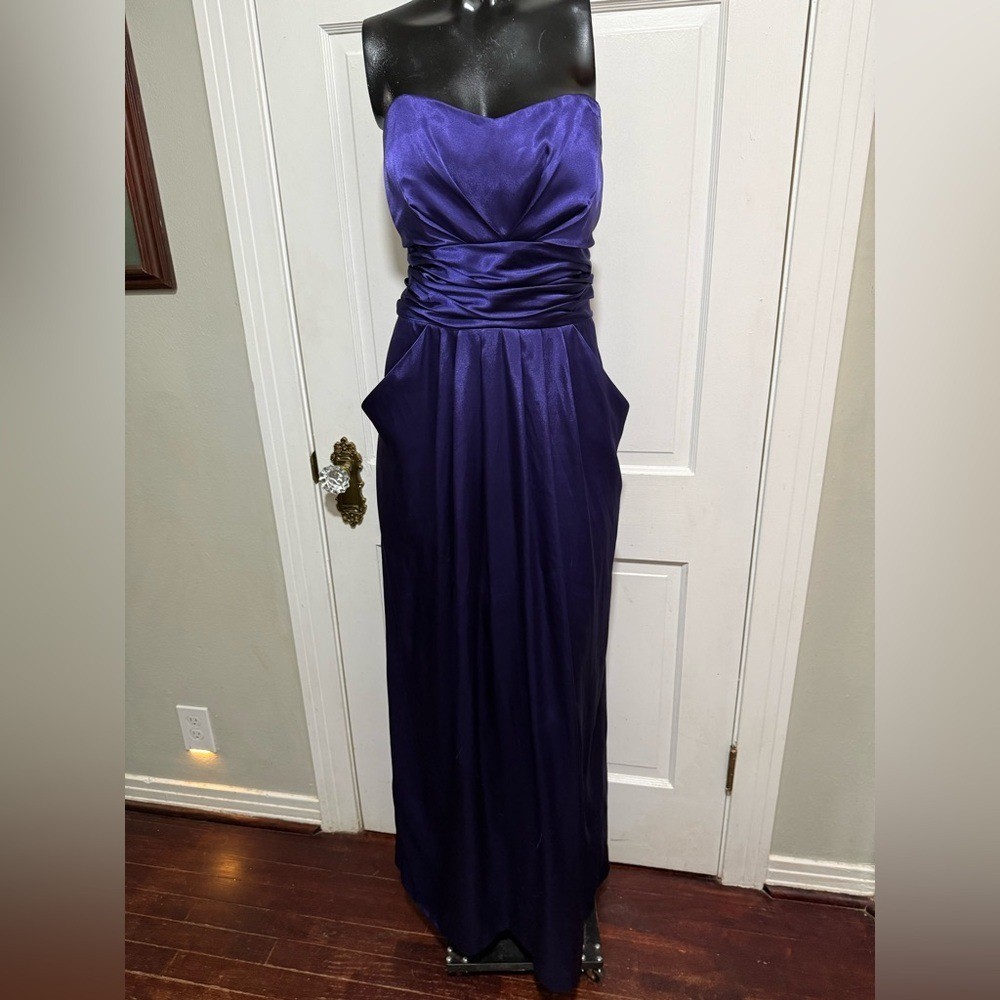 Strapless Womens Prom Homecoming Formal Pageant Dress Purple