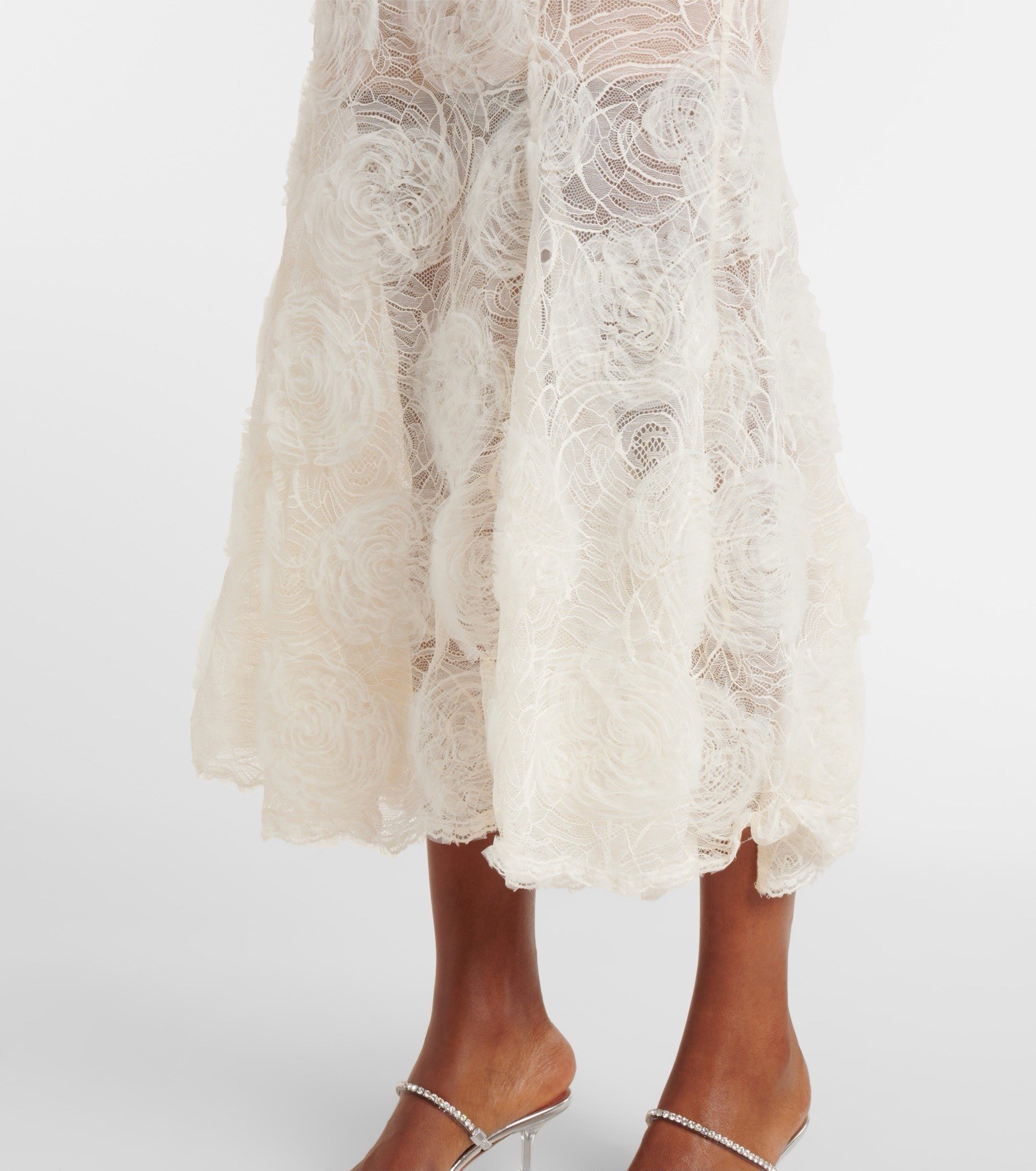 self portrait Semi-Sheer Lace Midi Dress NWT Size US 8 UK 12 $ 715