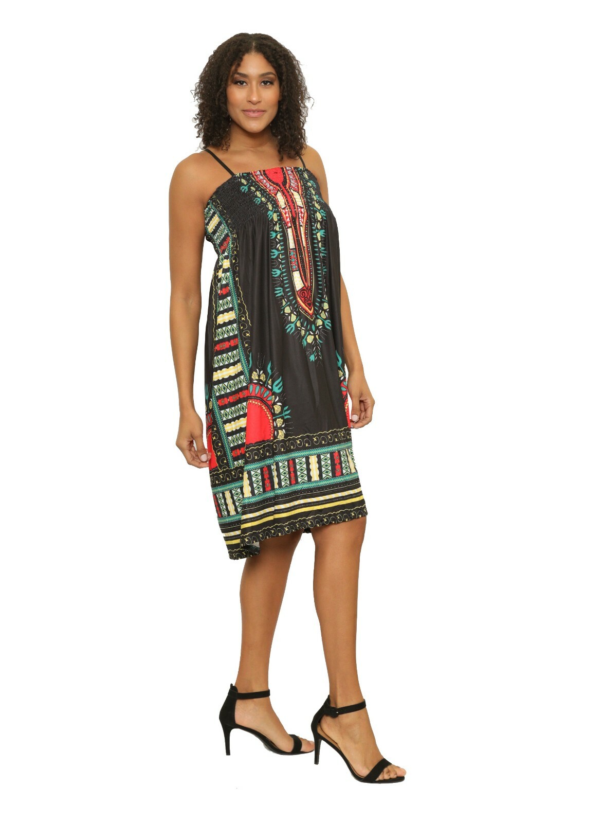 Short Sexy Womens Sleeveless Smoking Dashiki Dress Spaghatti Strap Dashiki Dress