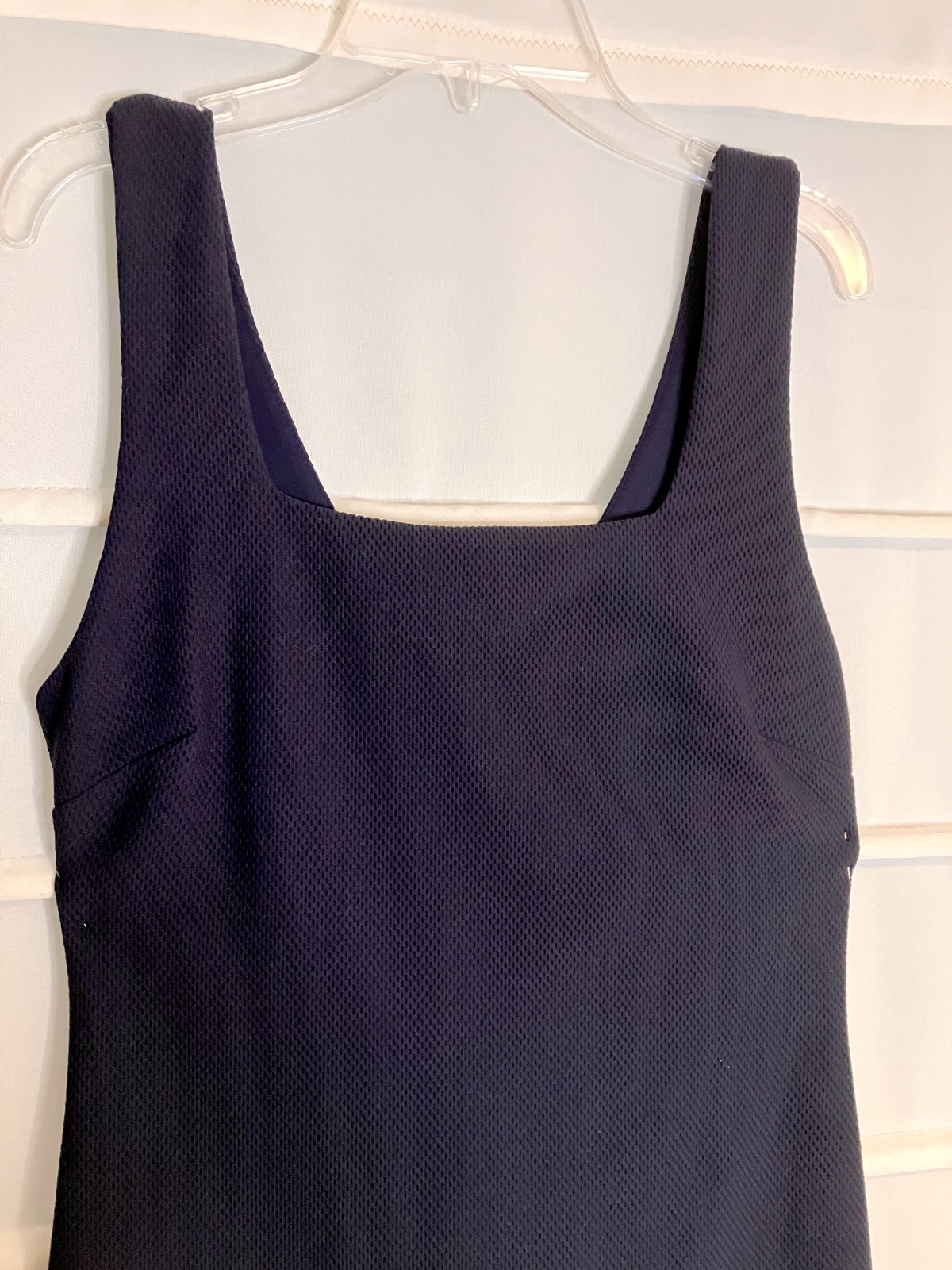 bar III Navy Blue Textured Stretch Polyester Sleeveless Dress Small EC!