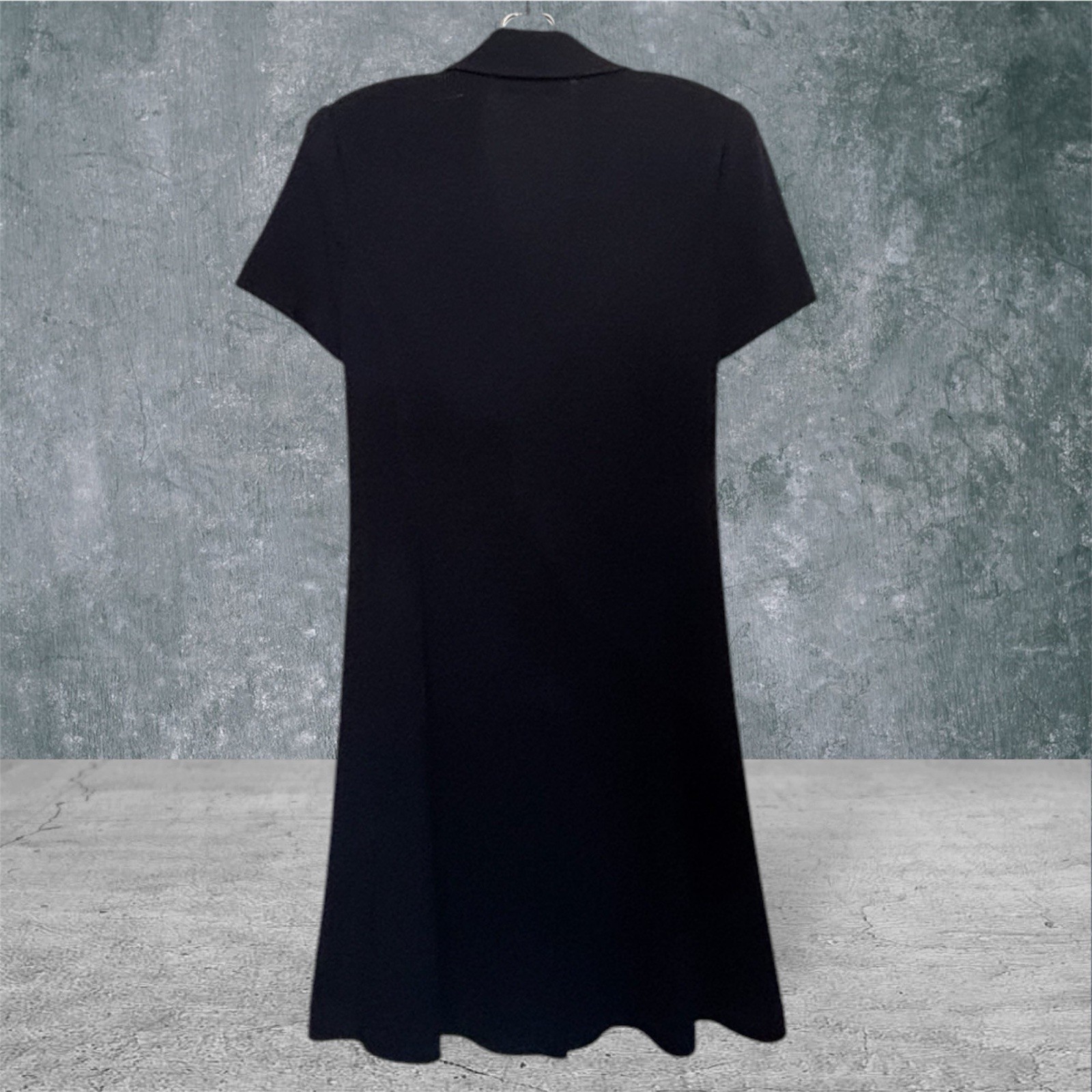 St. John Collection by Marie Gray Navy Collared Shirt Dress Button Front Size 4