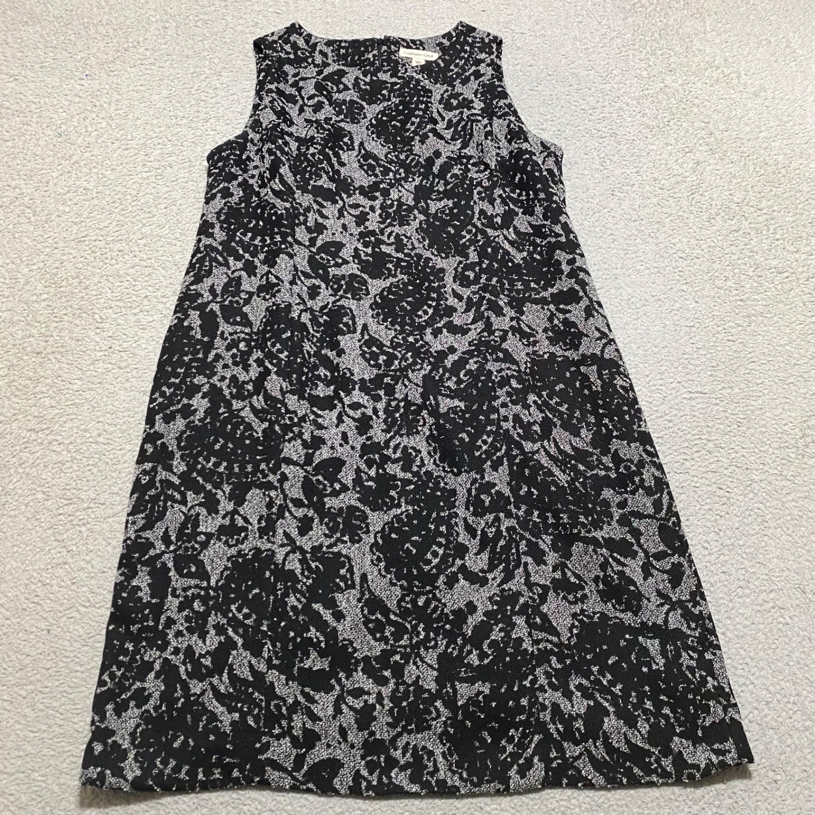 Coldwater Creek Womens sz 16 Dress Multicolor Floral Shift Sleeveless Round Neck