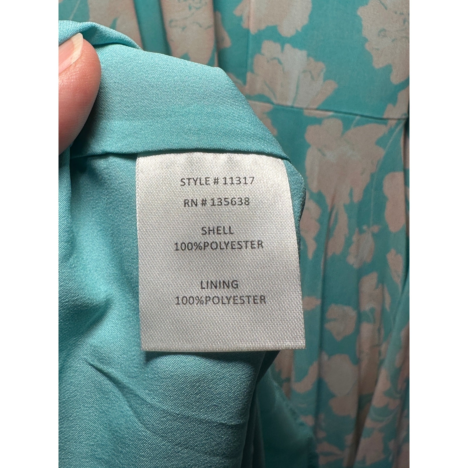 Hutch Trinity Ruffled Chiffon Wrap Maxi Dress Teal Floral Size Large NWT Wedding