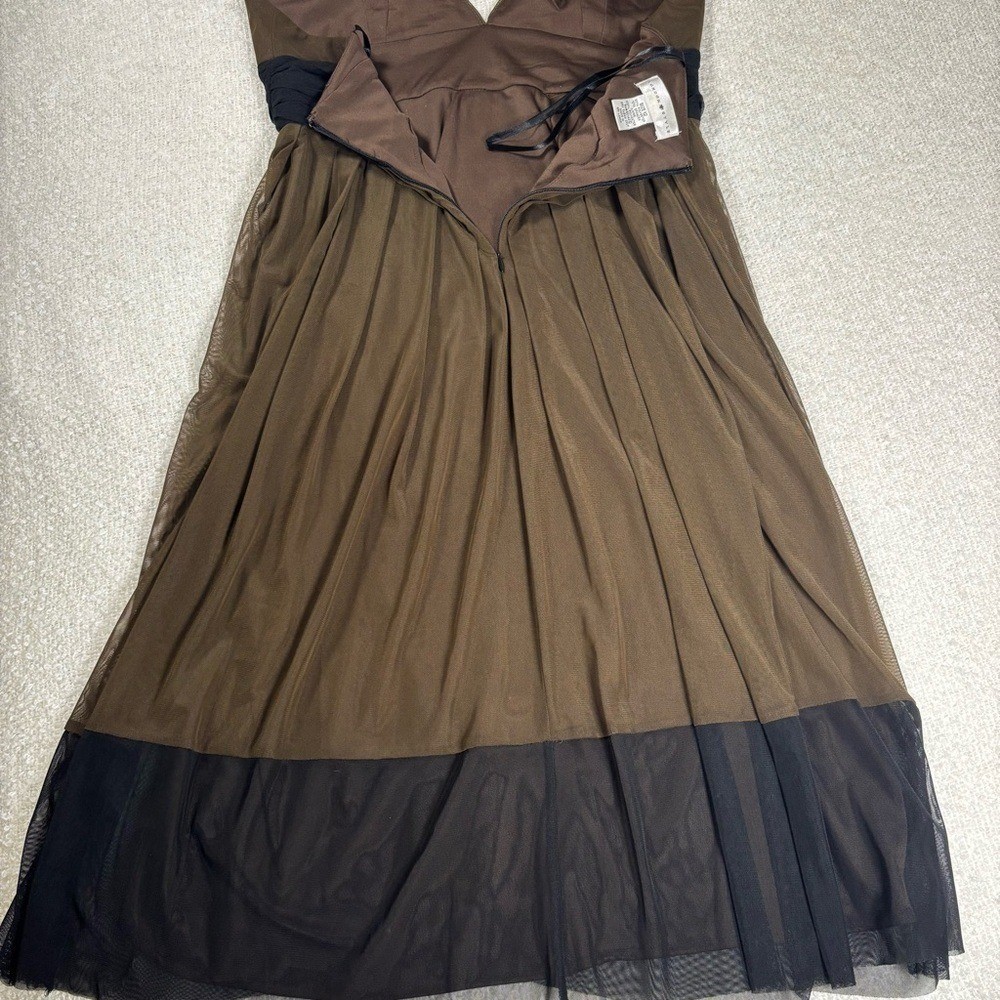 london style y2k halter brown black flowy dress goth grunge fairy downtown girl
