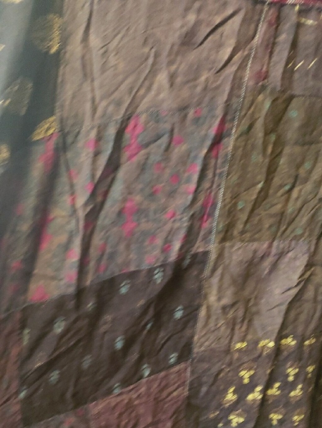 New Jaded Gypsy Boho Patchwork Asymmetrical Dress in Multi Over Dye Purple Hues.