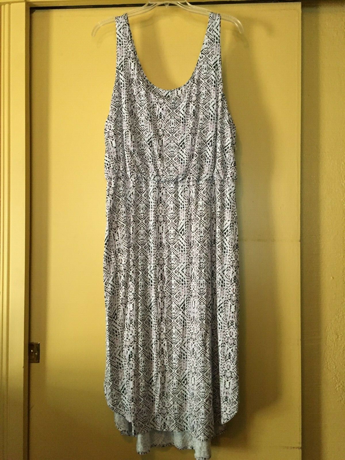 Tart Sleeveless Dress, Pink/Grey/Black/White Jersey, Size 2X Plus NEW