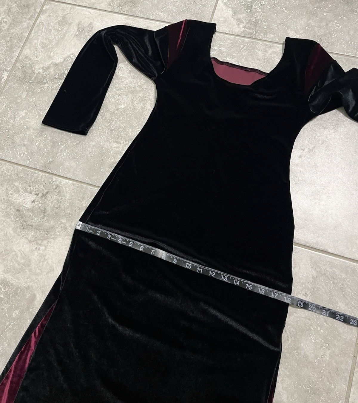 Cykxtees VTG 90S Goth Renaissance Medieval Vampire Velvet Dress Gown M L