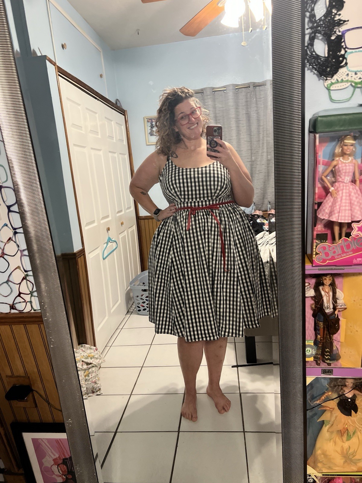 Retro Chic by Torrid Plus Size 2 Gingham Sundress Square Neck Strappy Lined