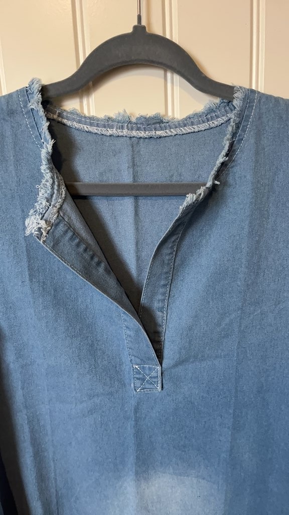 Chartou Collection Sleeveless Denim Dress – Size S